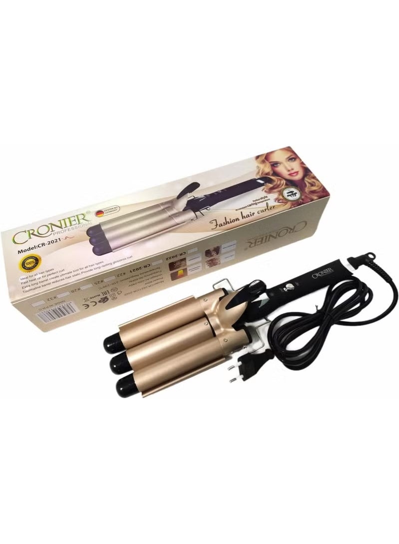 كرونير أداة تجعيد وتصفيف الشعر الاحترافية موديل سي آر - 2021، مقاس 22 ملم لتجعيد مثالي وتصفيف ثابت - Image 2